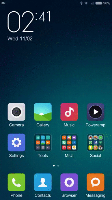 MIUI 6 One Handed Mode