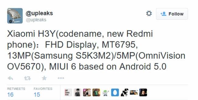 Upleaks_Xiaomi H3Y Leaks
