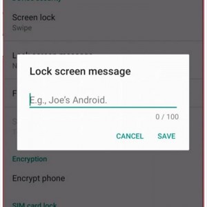 Android M_Lockscreen Message