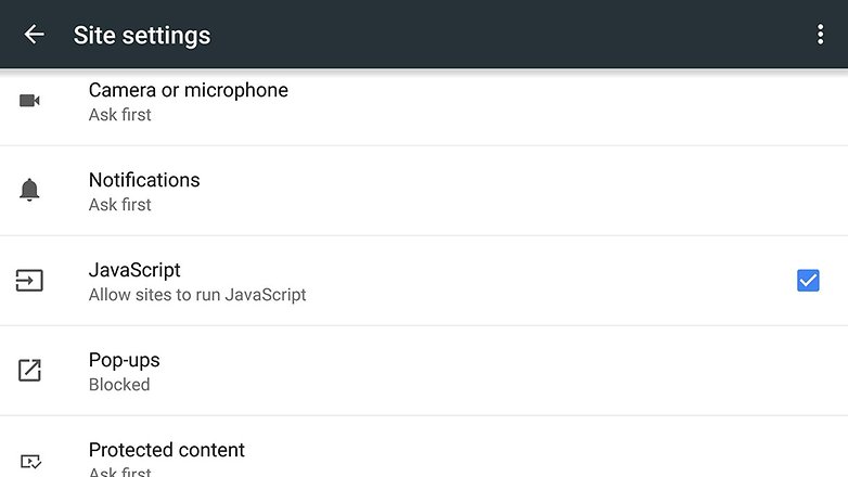 Chrome Disable JavaScript
