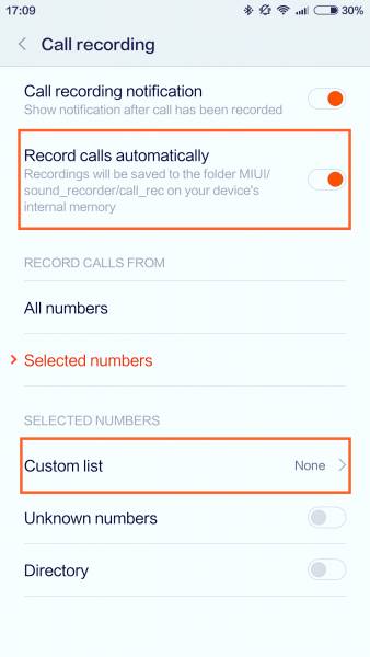 MIUI_Automated Call Recording