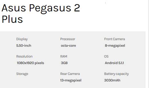 Spesifikasi ASUS Pegasus 2 Plus