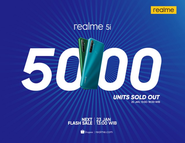 Realme Buds Air & Realme 5i Terjual Habis Pada Flash Sale Pertamanya di Shopee & realme.com